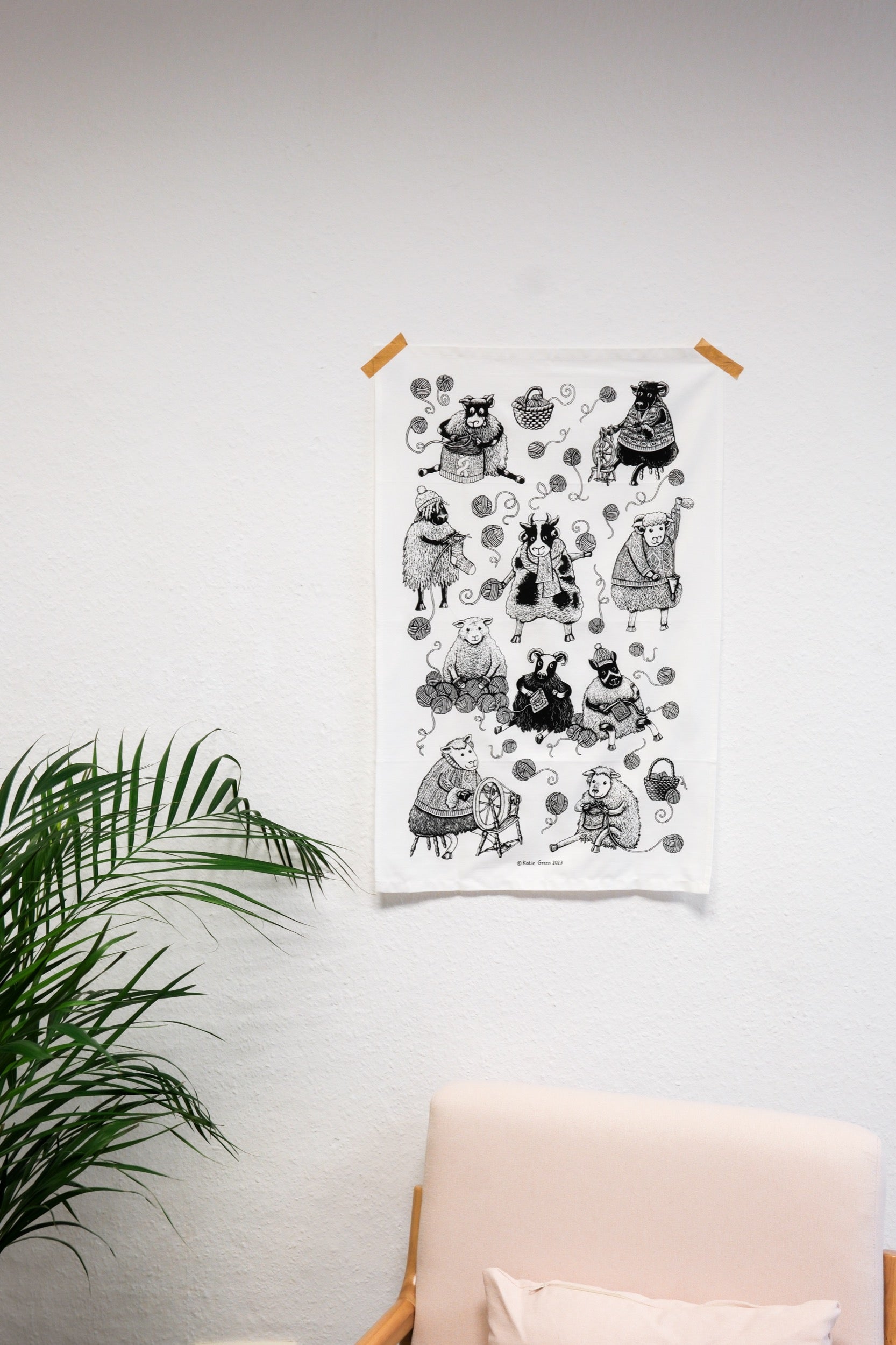 Tea Towel - Crafty Sheep